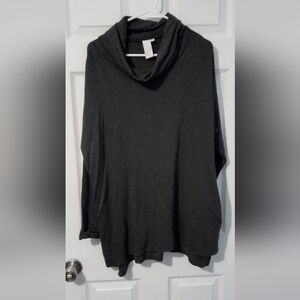 Gray Cowl Neck Knit Tunic